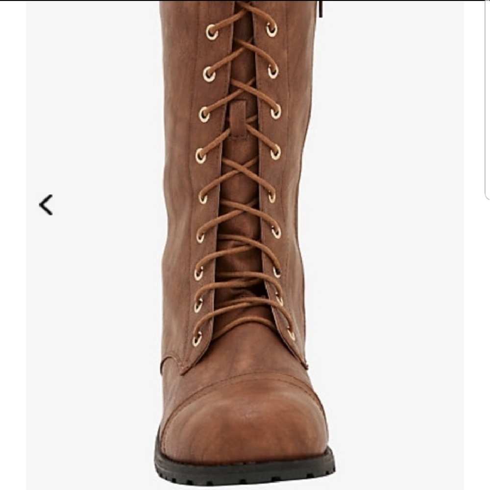 Torrid  || 8W Brown Combat Boots Gold Spikes - Picture 2 of 3